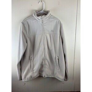 Aeropostale Size L Mens Fleece Jacket Beige Full Front Zip